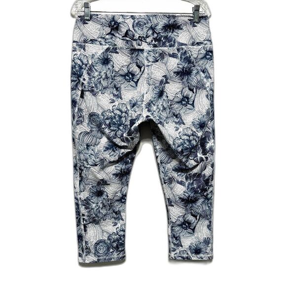 Fabletics Define Leggings High Waist Powerhold Blue Floral Print Women sz XL - Picture 7 of 7